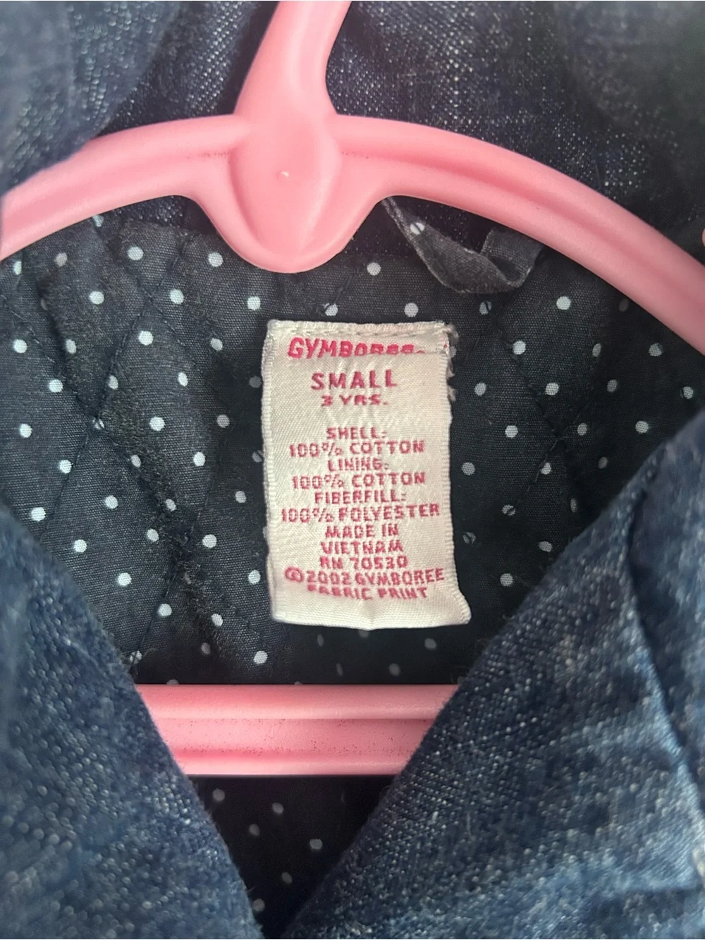 Vintage Gymboree denim pea coat size 3 years